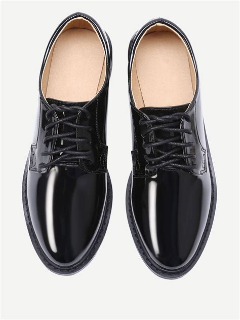 black patent leather shoes